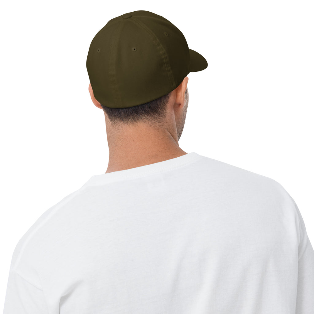 Lights Out Cap in Olive, back, white embroidered LIGHTS OUT logo