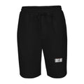 Lights Out Shorts in Black, front, small white LIGHTS OUT logo on the left leg