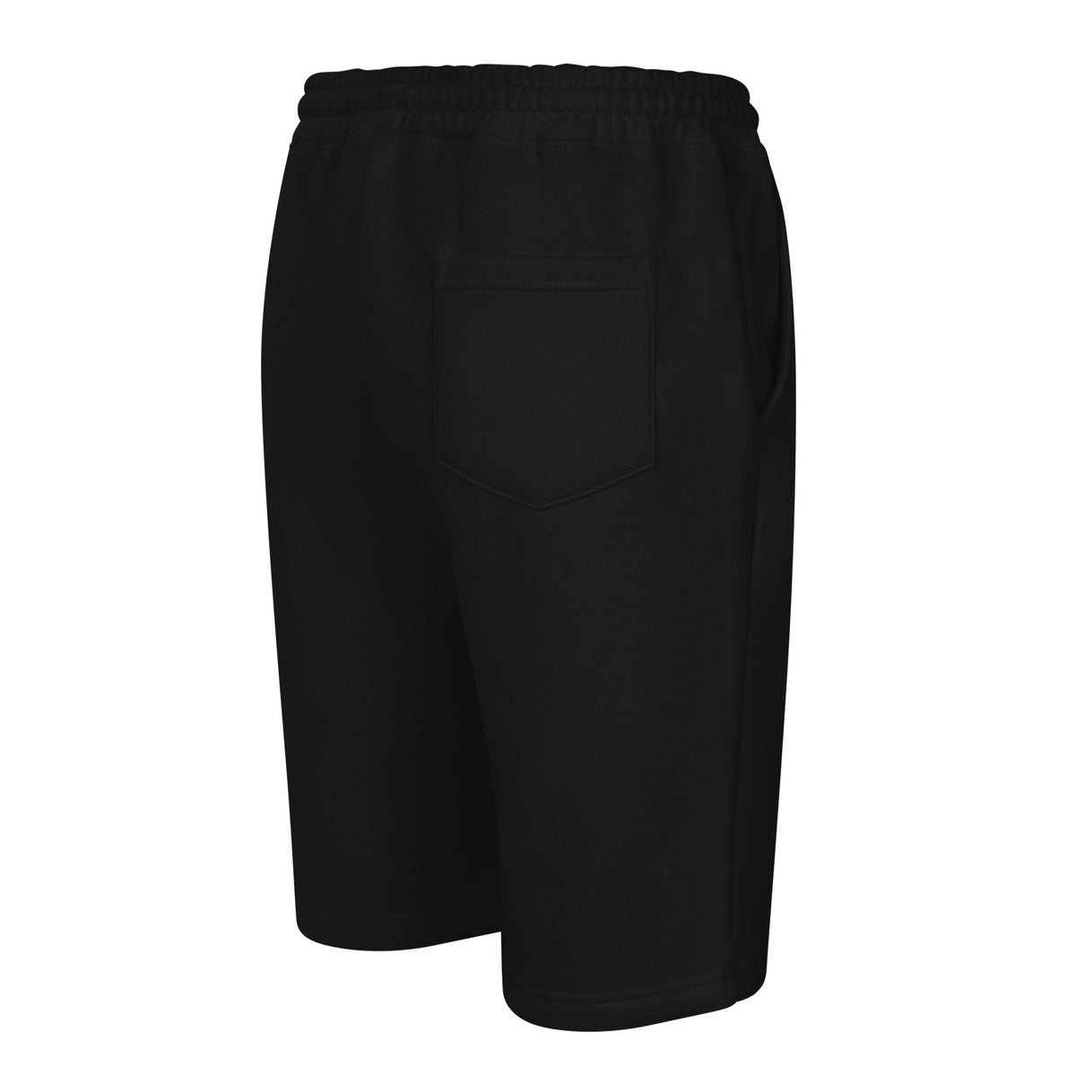 Lights Out Shorts in Black, right side, rear angle, plain