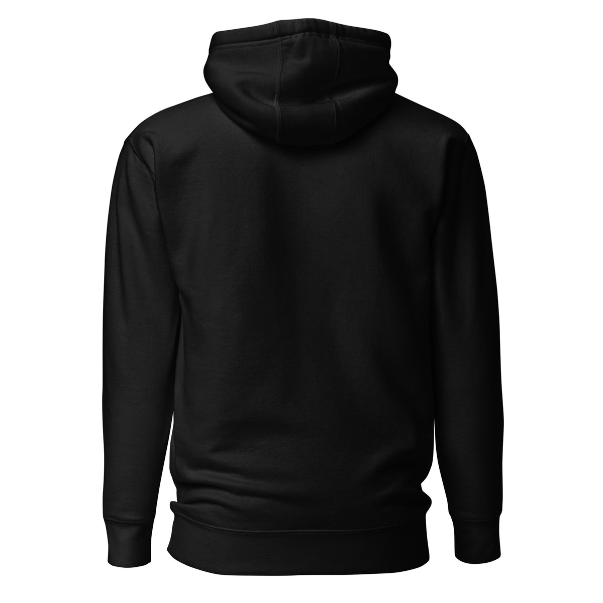 Lights Out Heavyweight Hoodie in Black, back, white SEE DIFFERENT print