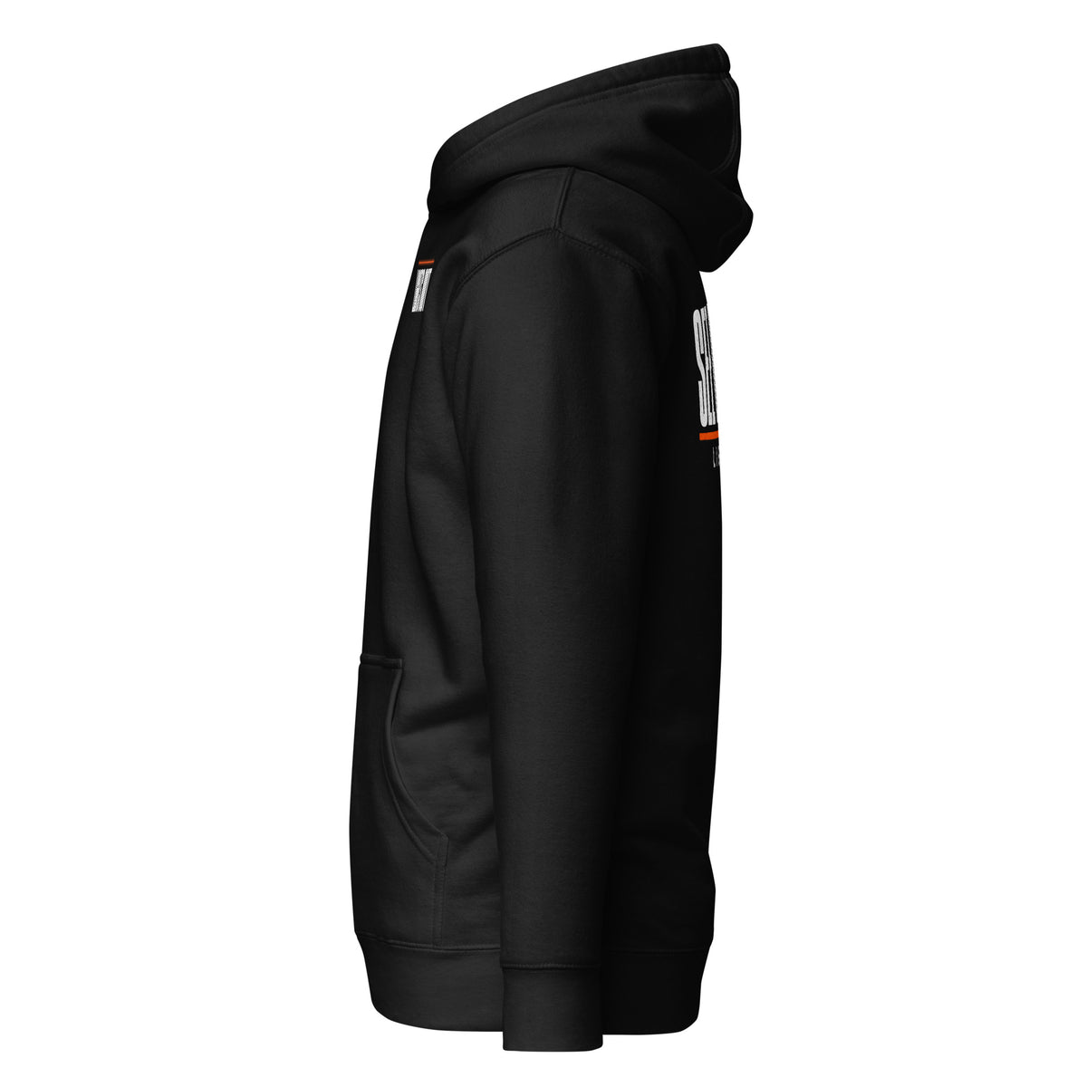Lights Out Heavyweight Hoodie in Black, side view