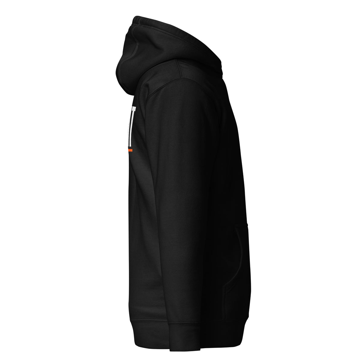 Lights Out Heavyweight Hoodie in Black, side view